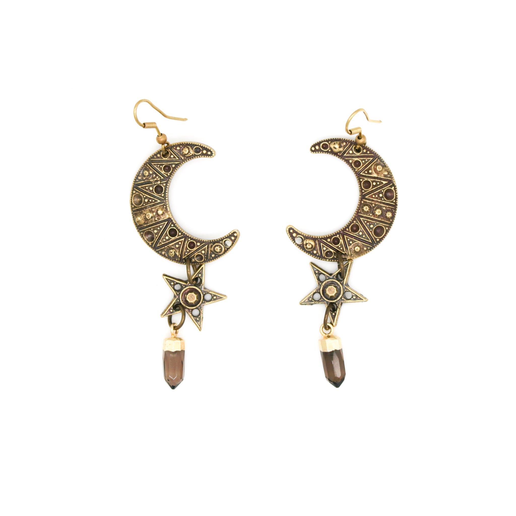 Celestial Night Smoky Quartz Earrings