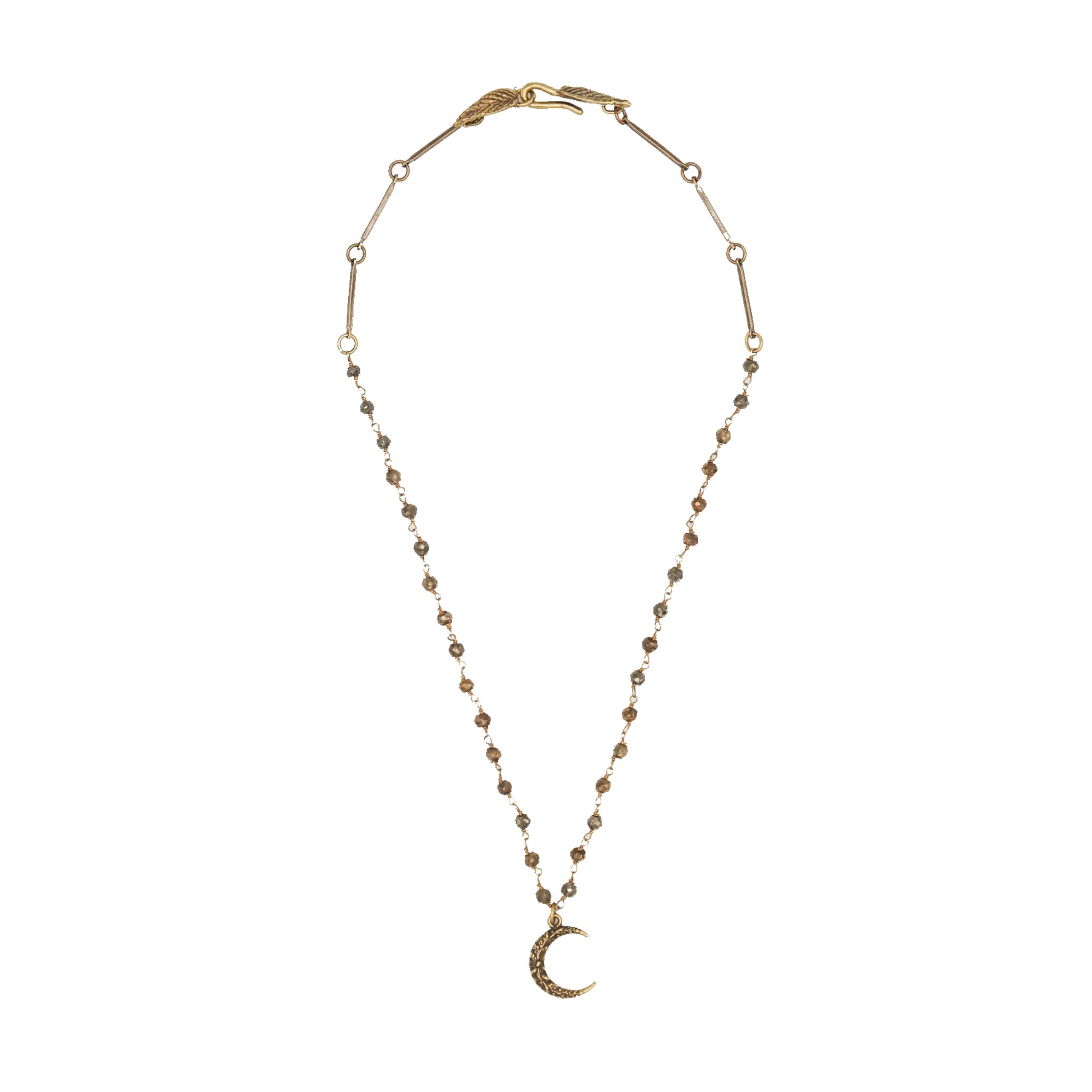 Moonlight Pyrite Talisman Necklace