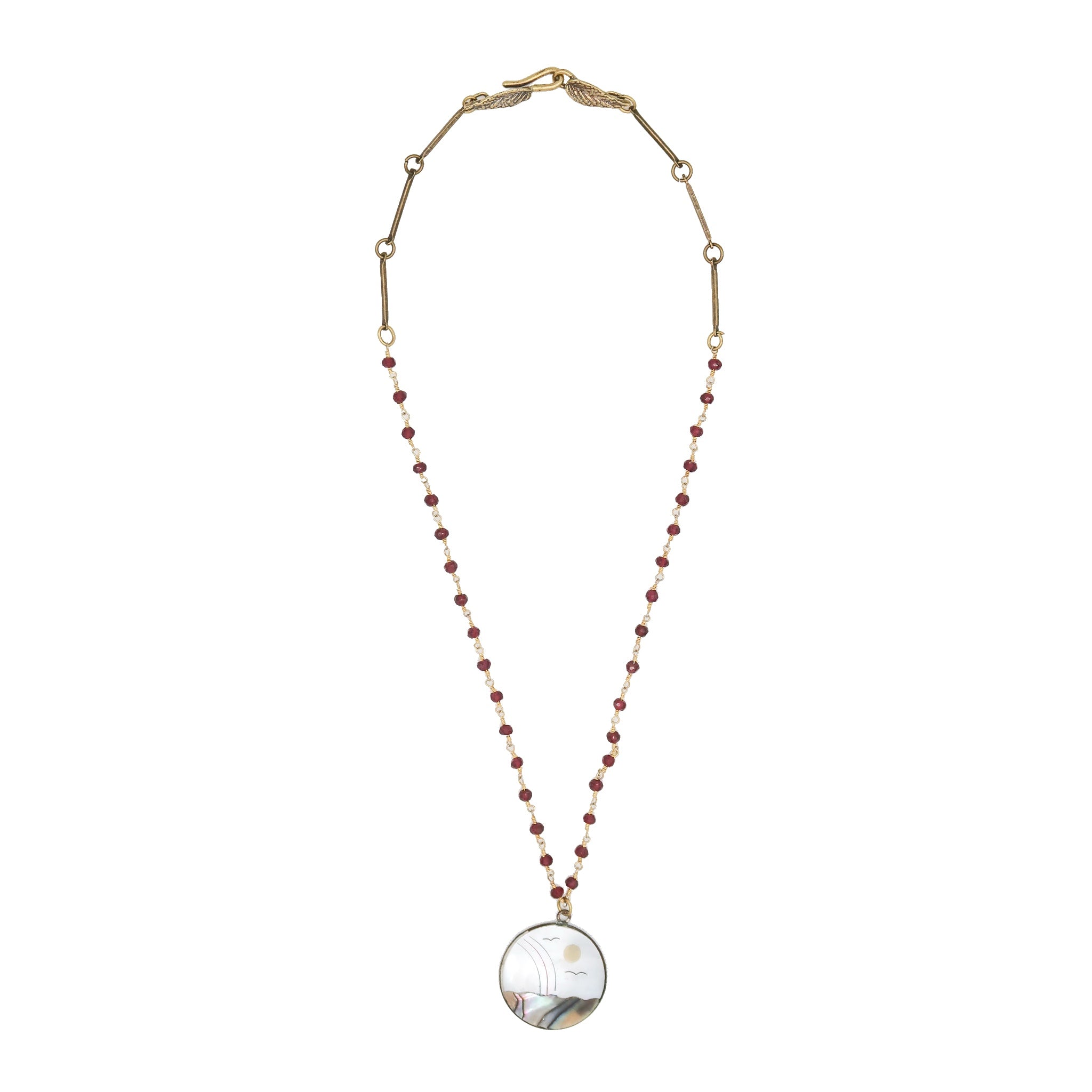 Rainbow Horizon Garnet Necklace