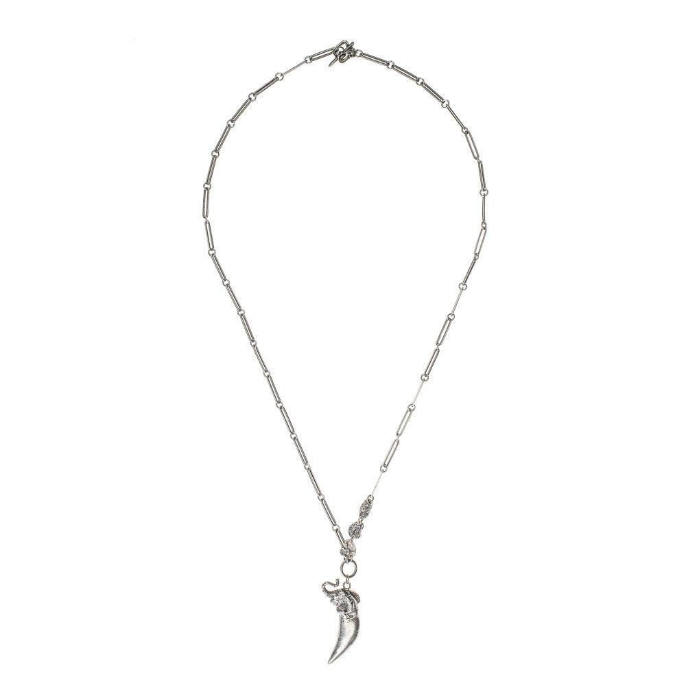 Silver Elephant Tooth Necklace