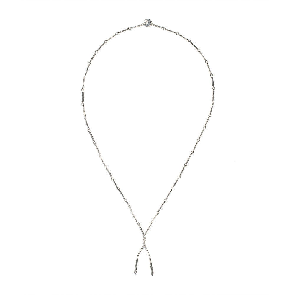 Silver Wishbone Necklace