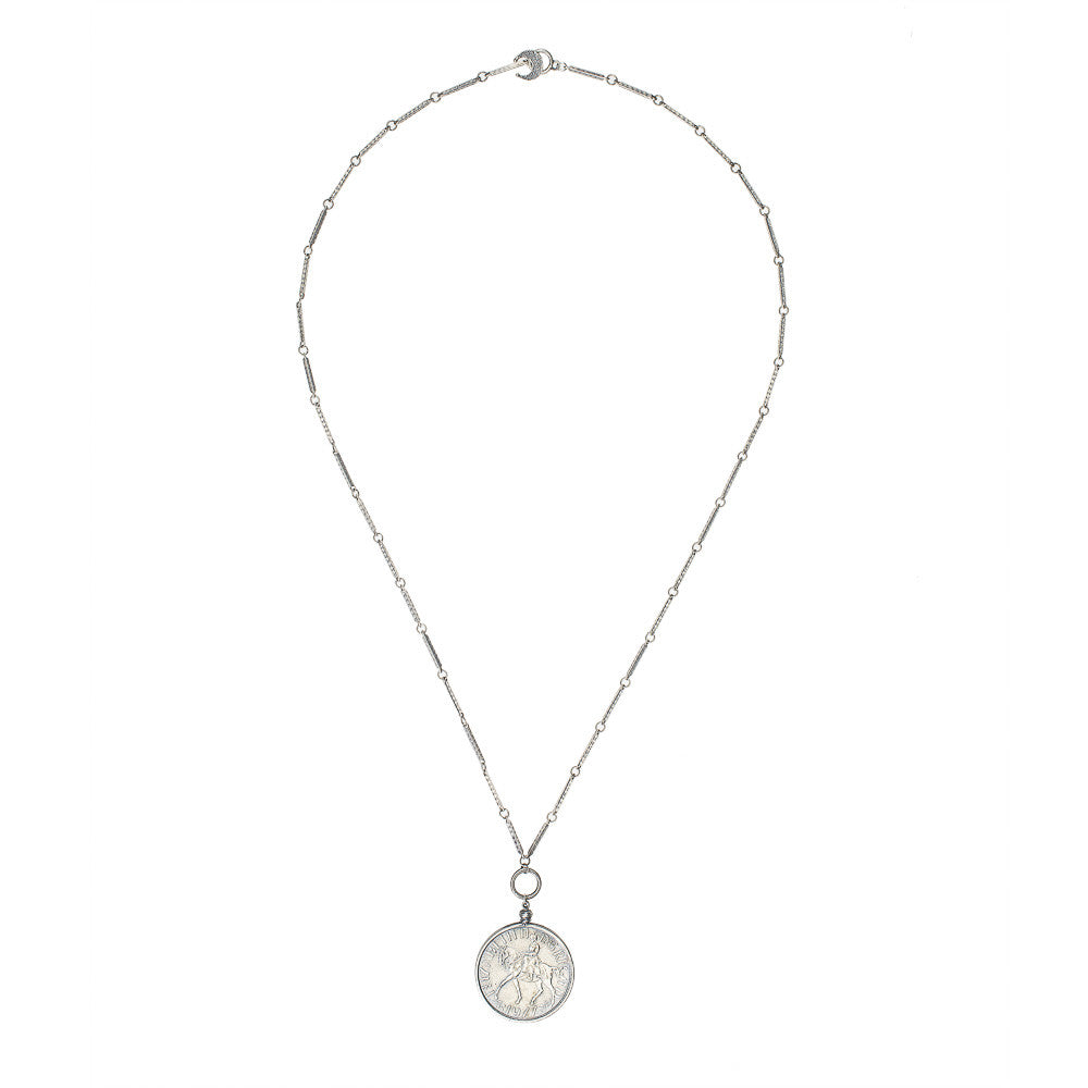Silver Elizabeth Coin Necklace