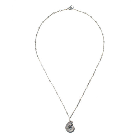 Silver Ammonite Shell Necklace