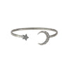 Image of Silver New Moon & Star Cuff