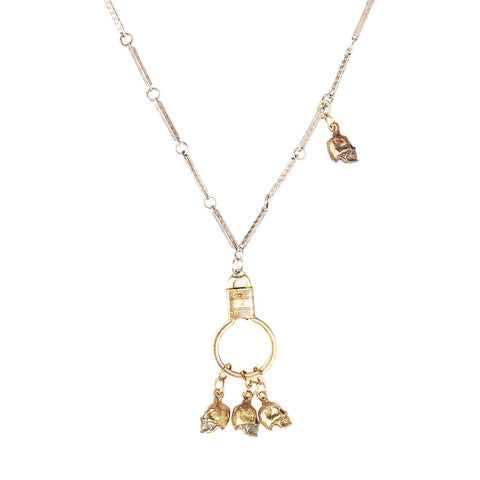 3 Skulls Necklace