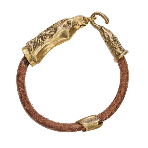 Horse Head Leather Bracelet