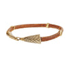 Image of Large Hawk Head Leather Bracelet
