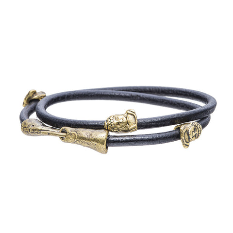 Buddha Leather Bracelet