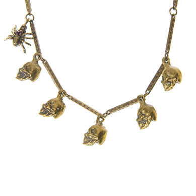 Spider & Skulls Necklace