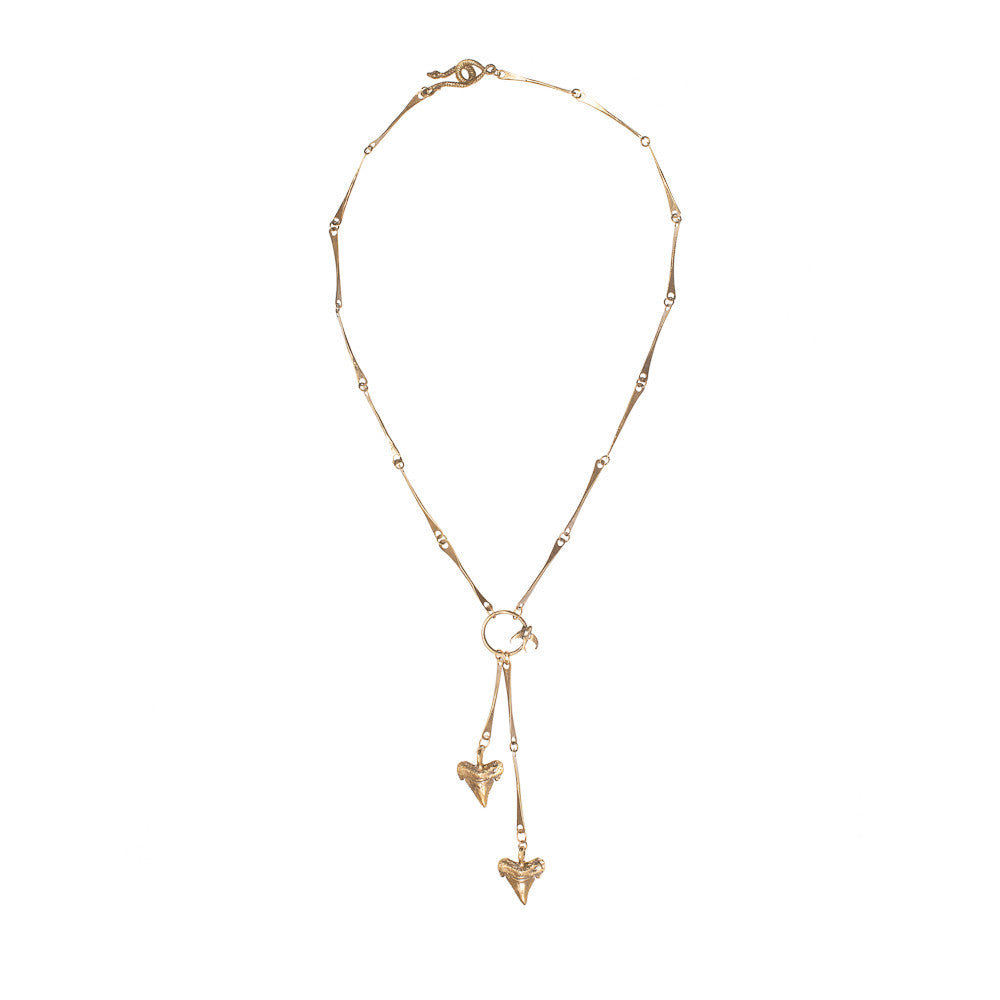 Shark Tooth Lariat Necklace