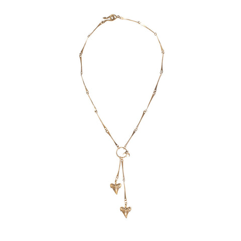 Shark Tooth Lariat Necklace