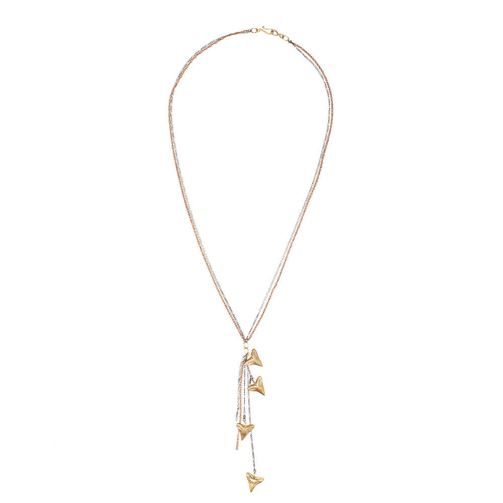 Shark Teeth & Vintage Chain Lariat