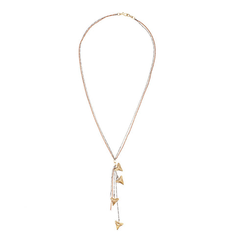 Shark Teeth & Vintage Chain Lariat