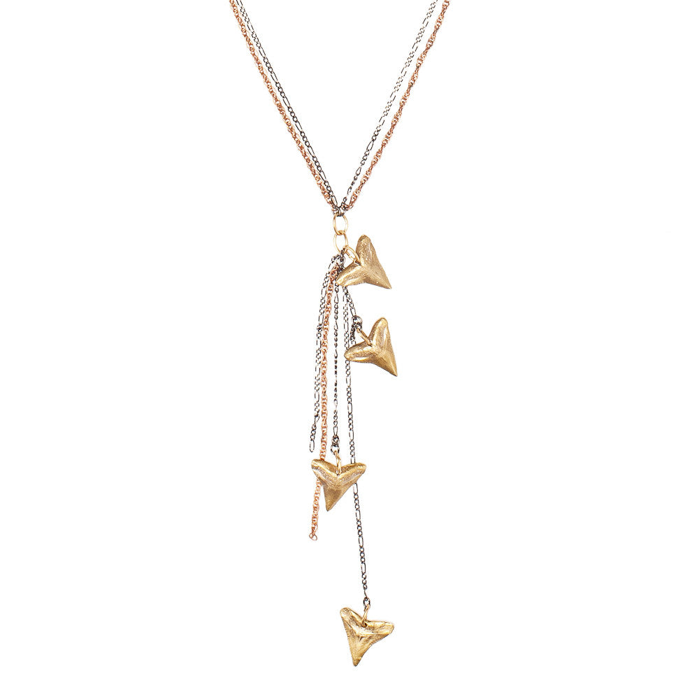 Shark Teeth & Vintage Chain Lariat