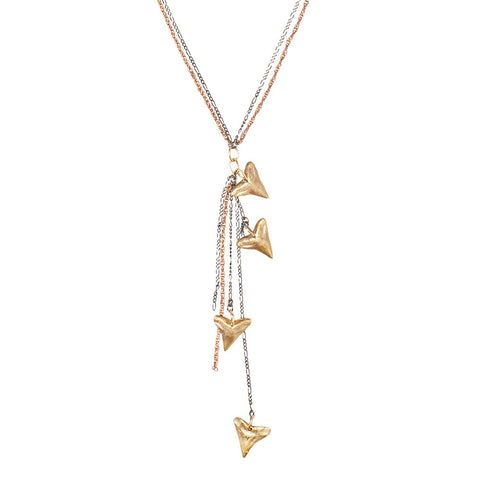 Shark Teeth & Vintage Chain Lariat