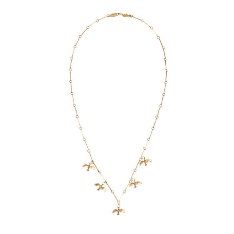 Tiny Flying Birds Necklace
