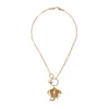 Image of Elephant Trunk Up & Bird Circle Necklace