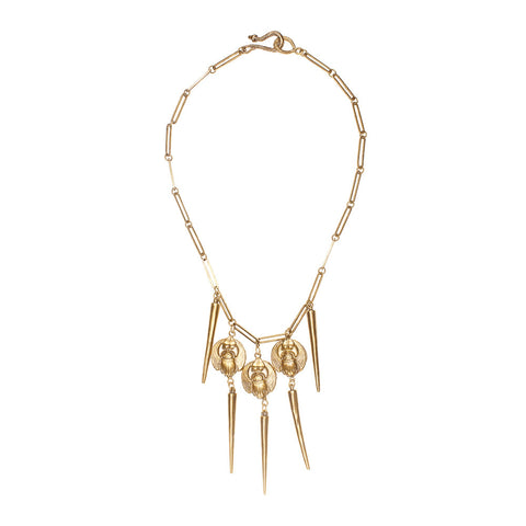 Scarab & Spikes Necklace