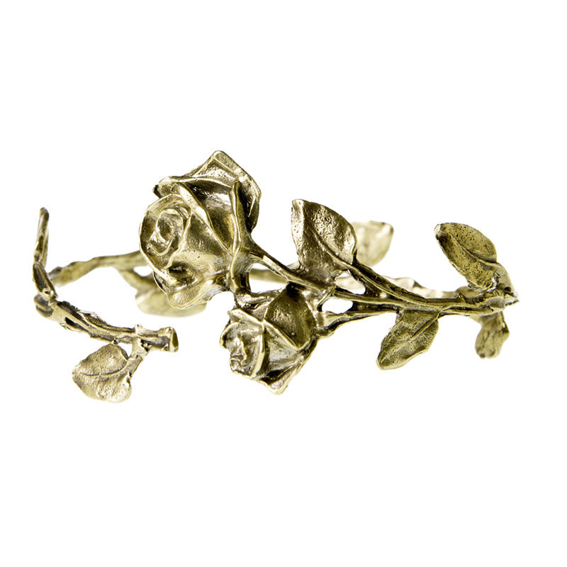 Rose with Leaves Cuff