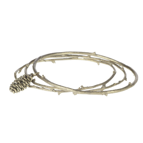 Branch Bangles with Pinecone