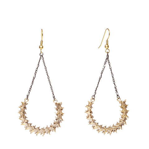 Snake Vertebrae with Vintage Chain Earrings