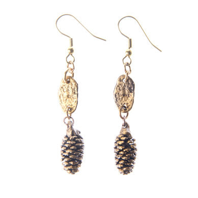 Nugget & Pine Cone Earrings