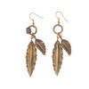 Image of Two Leaf Spider Earrings