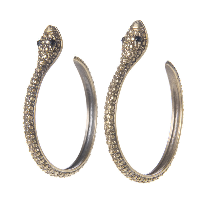 Textured Serpent Hoops