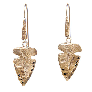 Arrowhead with Crystal Earrings