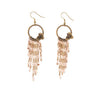 Image of Leaf Hoop & Vintage  Chain Earrings
