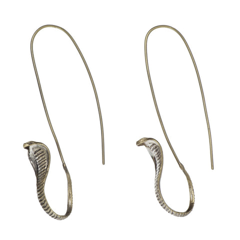 Sterling Silver Cobra Earrings