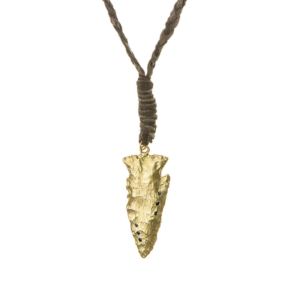 Large Arrow on Braided Deer Leather