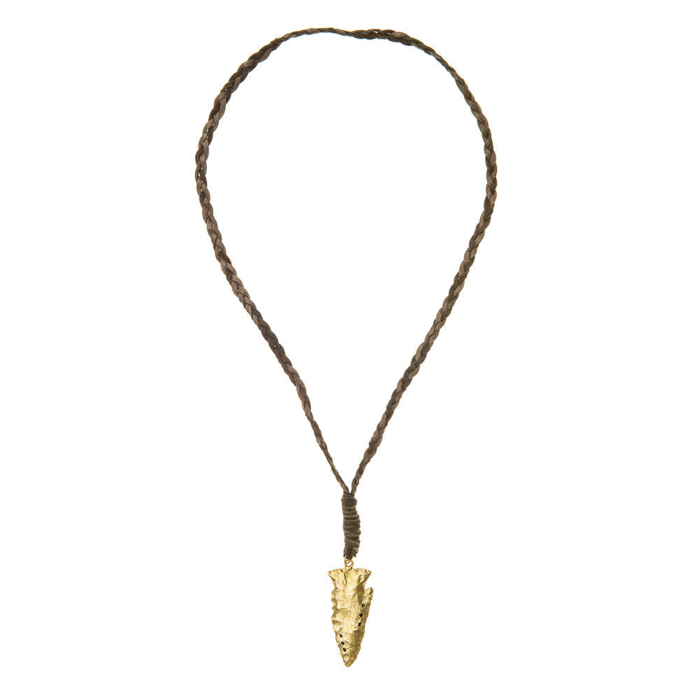 Large Arrow on Braided Deer Leather