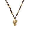 Image of Skull with Rose Braided Buckskin