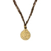 Image of Zodiac Coin on Braided Leather