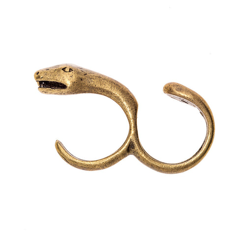 Serpent Double Finger Ring
