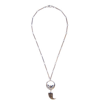 Owl, Moon & Claw Necklace