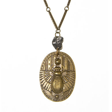 Deco Scarab Necklace