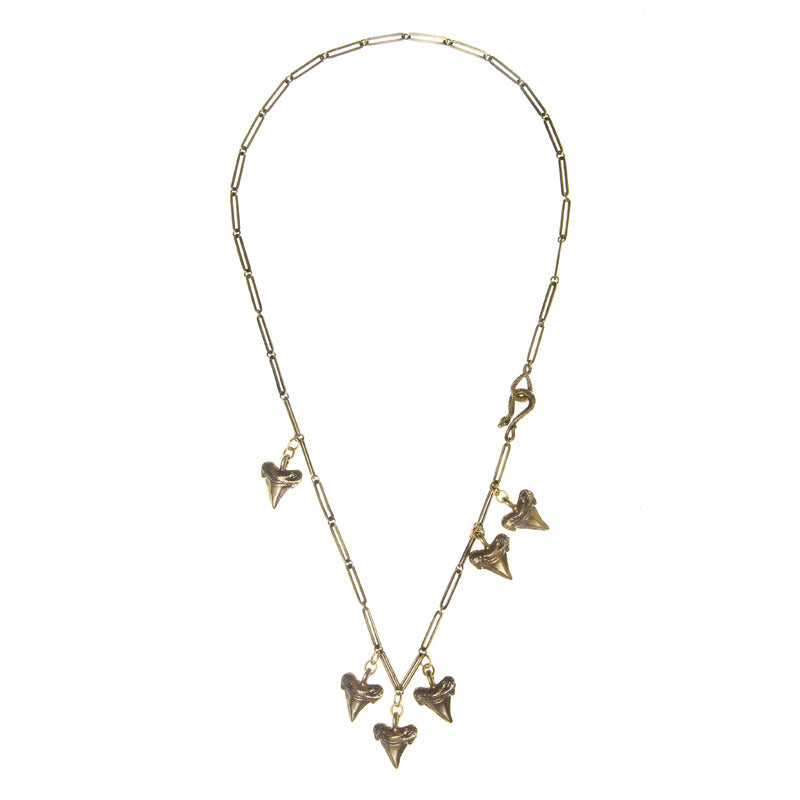 Six Shark Tooth Necklace