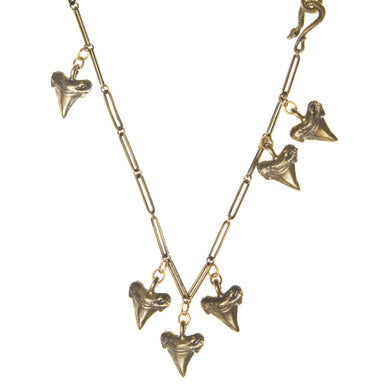 Six Shark Teeth Necklace