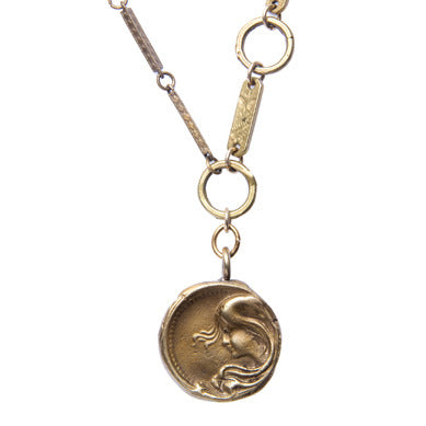 Art Nouveau  Coin Necklace