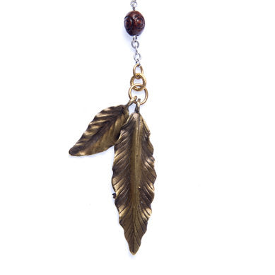 Two Leaf Rosary Necklace