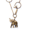 Image of Elephant & Bird Circle Necklace